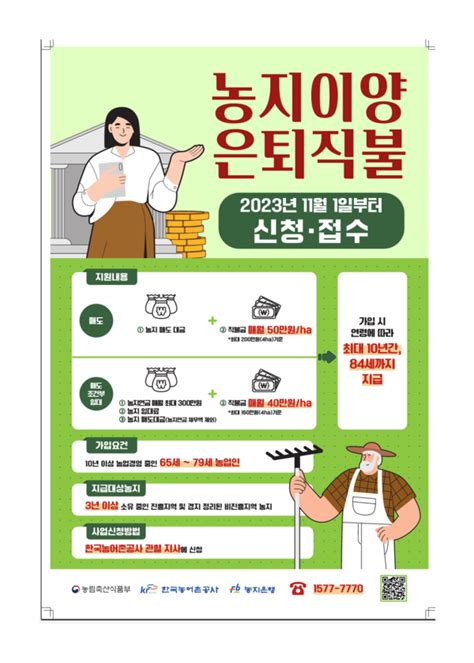 한국농어촌공사 거창함양지사 24년 신규 농지이양 은퇴직불사업 신청 접수 받아