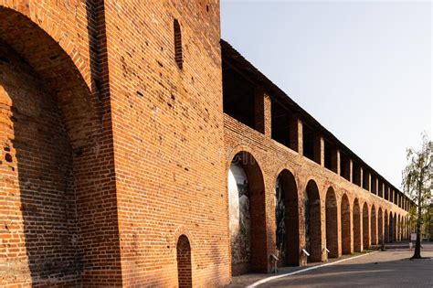 Muro De Ciudadela De La Torre De Yamskaya Del Kremlin Kolomna Foto