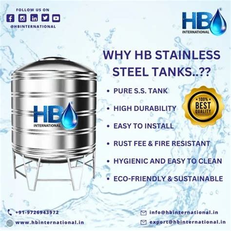 Stainless Steel Water Storage Tank 5001 10000 L At Rs 30000 Piece In