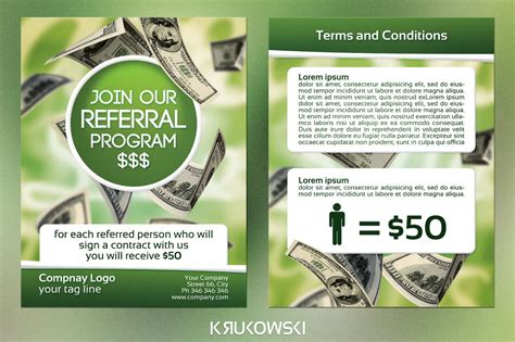 Referral Program 2 Sided Flyer Flyer Templates Creative Market