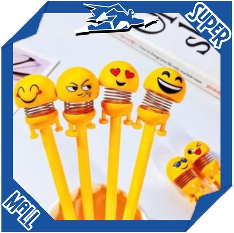 ⭐super Mall⭐pulpenpena Karakter Spring Emoji Pen Gel Bolpoinbolpen