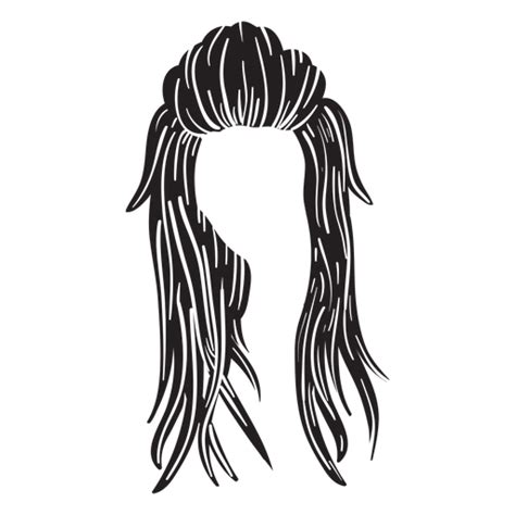 Design Png E Svg De Ícone De Cabelo Comprido De Mulher Para Camisetas