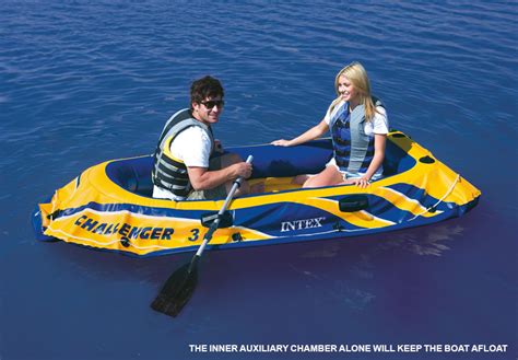 Intex Challenger 3 Inflatable Boat Set with Pump & Oars 68370EP | eBay