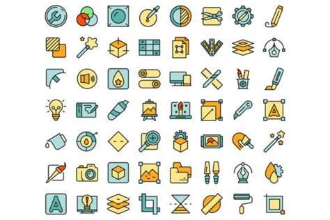 Notary Icons Set Vector Outline Graphic By Ylivdesign · Creative Fabrica