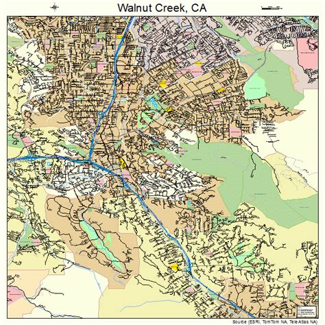 Walnut Creek California Street Map 0683346