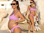 Pregnant Lauryn Goodman Shows Off Her Baby Bump In A Bikini On The