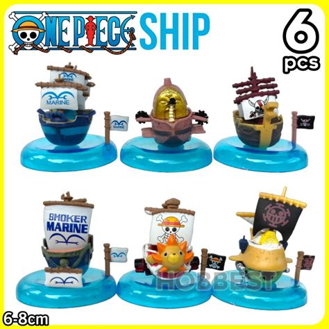 Action Figure KAPAL ONE PIECE Isi 6 Pcs Miniatur Pajangan Topper Kue