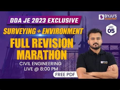 DDA JE 2023 Complete Surveying Environment Revision DDA JE Civil