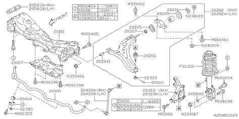 Subaru Outback Engine Cradle Suspension Subframe Crossmember Front