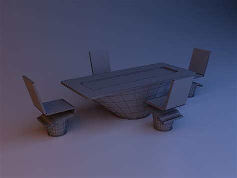 3D Scifi Futuristic office furniture model - TurboSquid 1735867