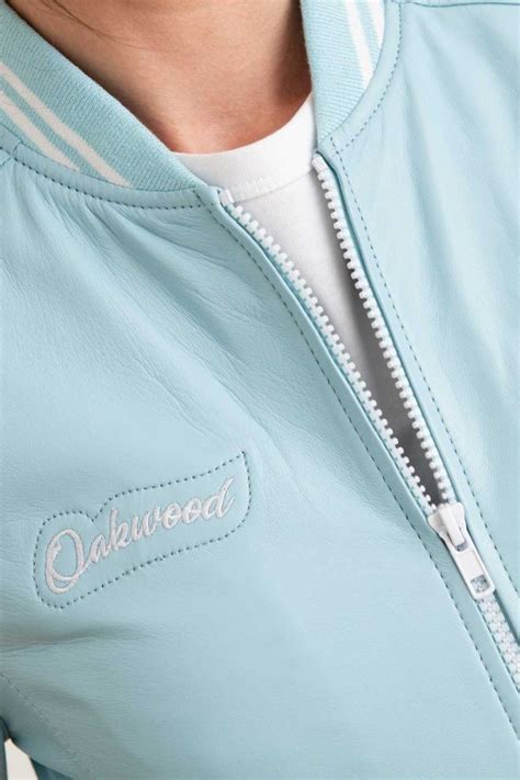 Blouson Femme Oakwood Flirt Bleu Ciel Cuir City