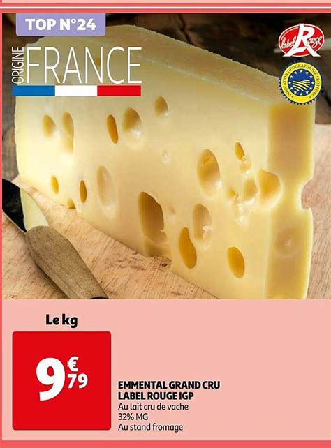 Promo Emmental Grand Cru Label Rouge Igp Chez Auchan ICatalogue Fr