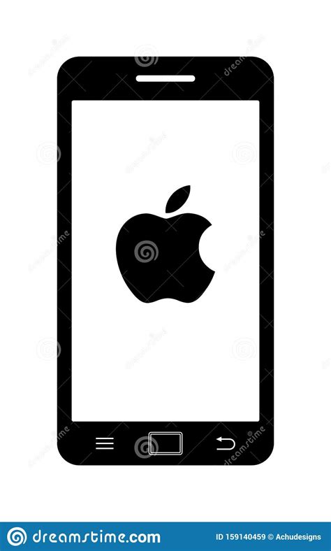 Apple Iphone Icon Logo Symbol Editorial Stock Image - Illustration of ...