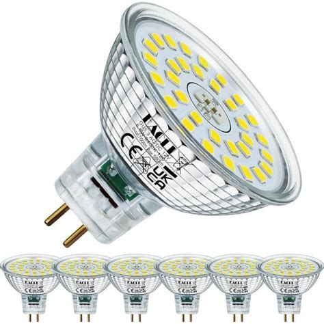 Ampoules Led Gu Blanc Froid W Quivalent Halog Ne Mr W Lot