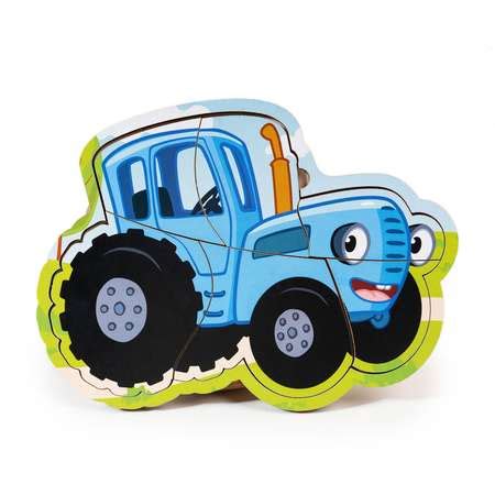 Пазл BochArt Синий Трактор деревянный купить по цене 350 ₽ в интернет ...