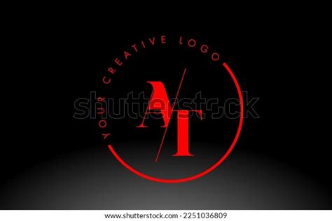 Red Letter Logo Design Creative Intersected Stock Vector (Royalty Free ...