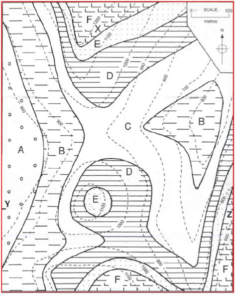 Solved Draw Structure Contours On The Geological Chegg