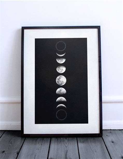 Moon phases poster A2 | Moon phases, Poster, Print