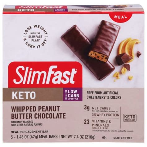 Slimfast Whipped Peanut Butter Chocolate Keto Meal Bars Ct Kroger