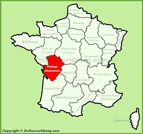 Map Of Charente France