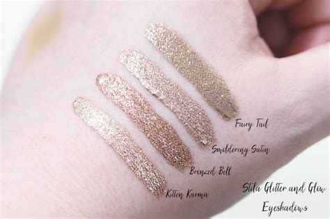 Stila Glitter And Glow Liquid Eyeshadow Collection Review Swatches