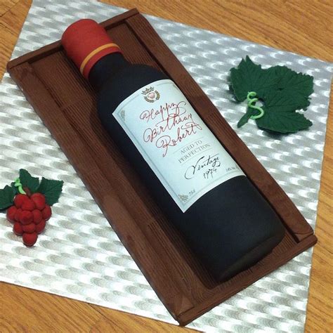 Personalized Bday Cake Botella De Vino Wine Bottle Cake Wine Bottle