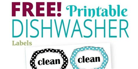 Clean Or Dirty Free Dishwasher Printable Tip Junkie