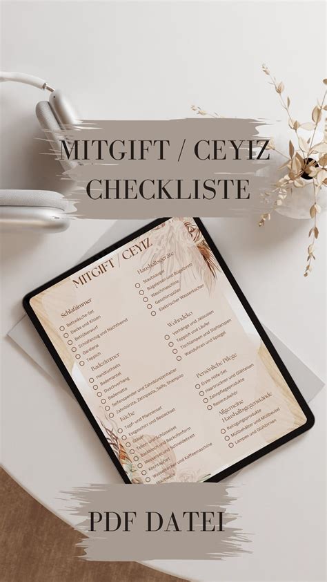 Checklist Dowry Ceyiz To Print Out Ceyizlist German Checklist To Check