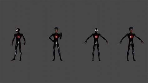 spiderman 3d blender spider man into the spider verse 3D model animated ...