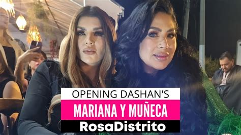 Mariana González y Muñeca Diamante de Rubí en el opening de Dashan s