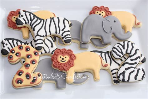 Lion Decorated Cookies Animal Themed Birthday Cookies Etsy