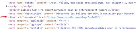 Balises Seo Html Incontournables Pour Le R F Rencement Naturel