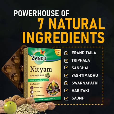 Buy Zandu Nityam Tablets Online (Relieves Constipation) | Zandu
