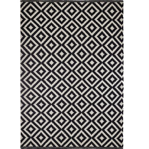 Colours Harrietta Black White Geometric Rug L 230cm W 160cm