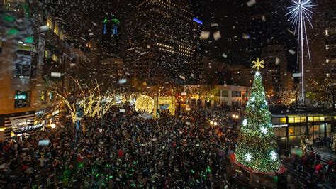 Tree Lighting Celebration At Westlake Park Westlake Center Seattle