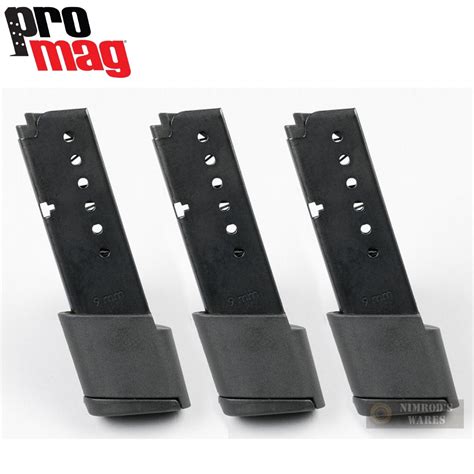 Promag Taurus Pt709 Pt 709 Slim 9mm 10 Round Magazine 3 Pack Tau22