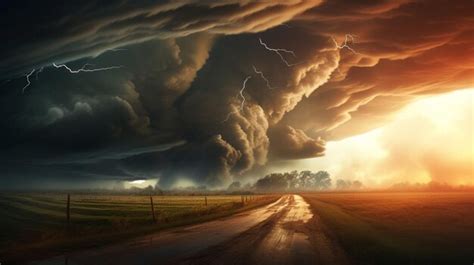 Premium AI Image | Sky with Tornado Background