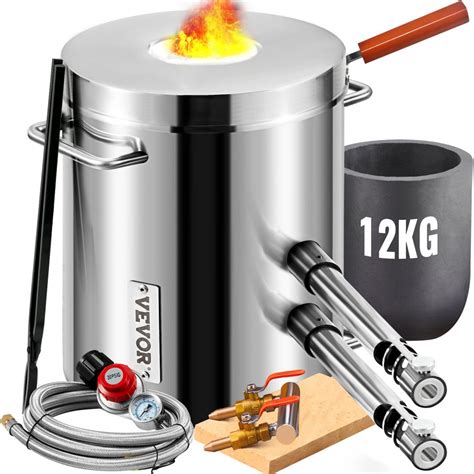 Vevor 12kg Propane Smelting Furnace Kit Melting Furnace Double Burners