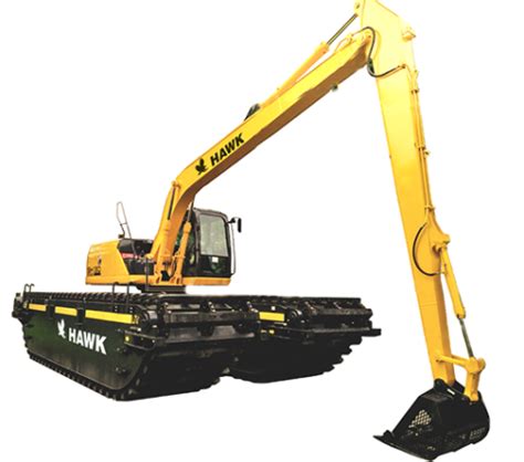 Amphibious Swamp Excavator Tracks Hawk Excavator