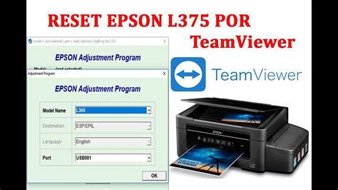 Reset Almohadilla Epson L Por Teamviewer Youtube