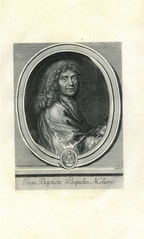 Portrait Of Jean Baptiste Poquelin Moliere By Gerard Edelinck