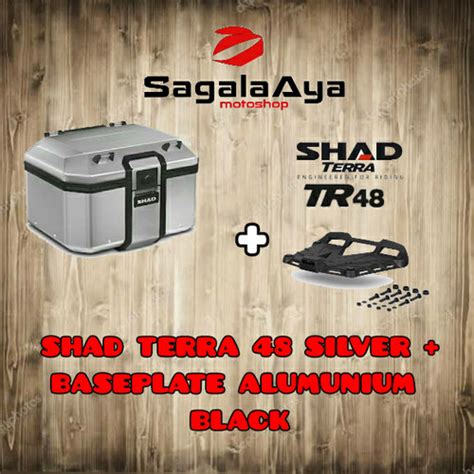 Jual Box Shad Terra Tr Silver Paket Baseplate Hitam Alumunium