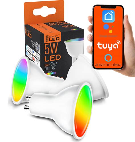 Żarówka LED GU10 RGB CCT Biały WiFi TUYA SMART inteligentna