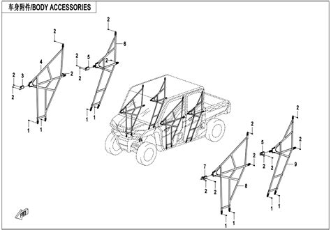 Diagram 2022 CFMoto UFORCE 1000 XL CF1000UZ 2 BODY ACCESSORIES F26