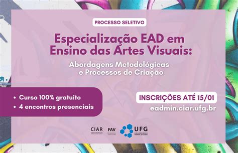 Licenciatura Em Artes Ead Gratuito - Especialização EaD em Ensino de Artes Visuais recebe inscrições até 15 ...