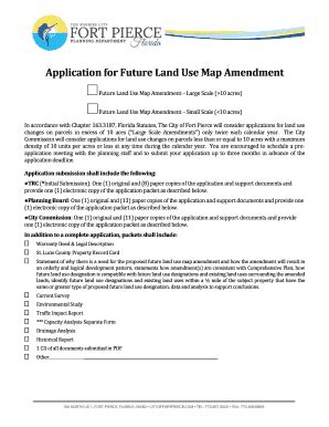 Fillable Online Future Land Use Map Amendment Large Scale 10 Acres