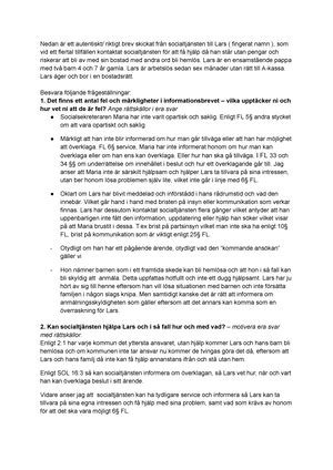 S7 Offentlighet Och Sekretess Juridik I Socialt Arbete II