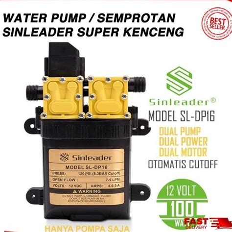 Jual Pompa DC 12V Double Pump JET 130PSI SINLEADER SL DP16 Original