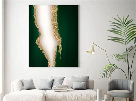 Emerald Green Wall Art, Printable Wall Art, Emerald Green and Gold ...