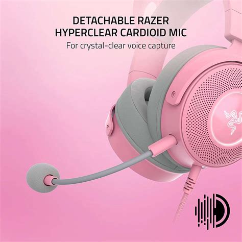 Headset Razer Kraken V2 Pro Kitty Edition Quartz Switch Technology